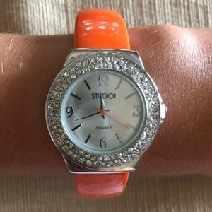 Watch with stainless steel back